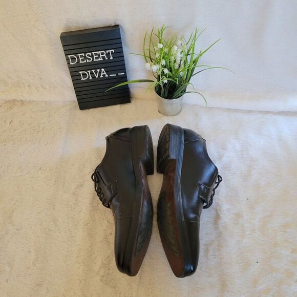 Van Heusen Mens Shoes Black 9  Hank Oxford Lace Up Formal Shoes - Picture 9 of 10